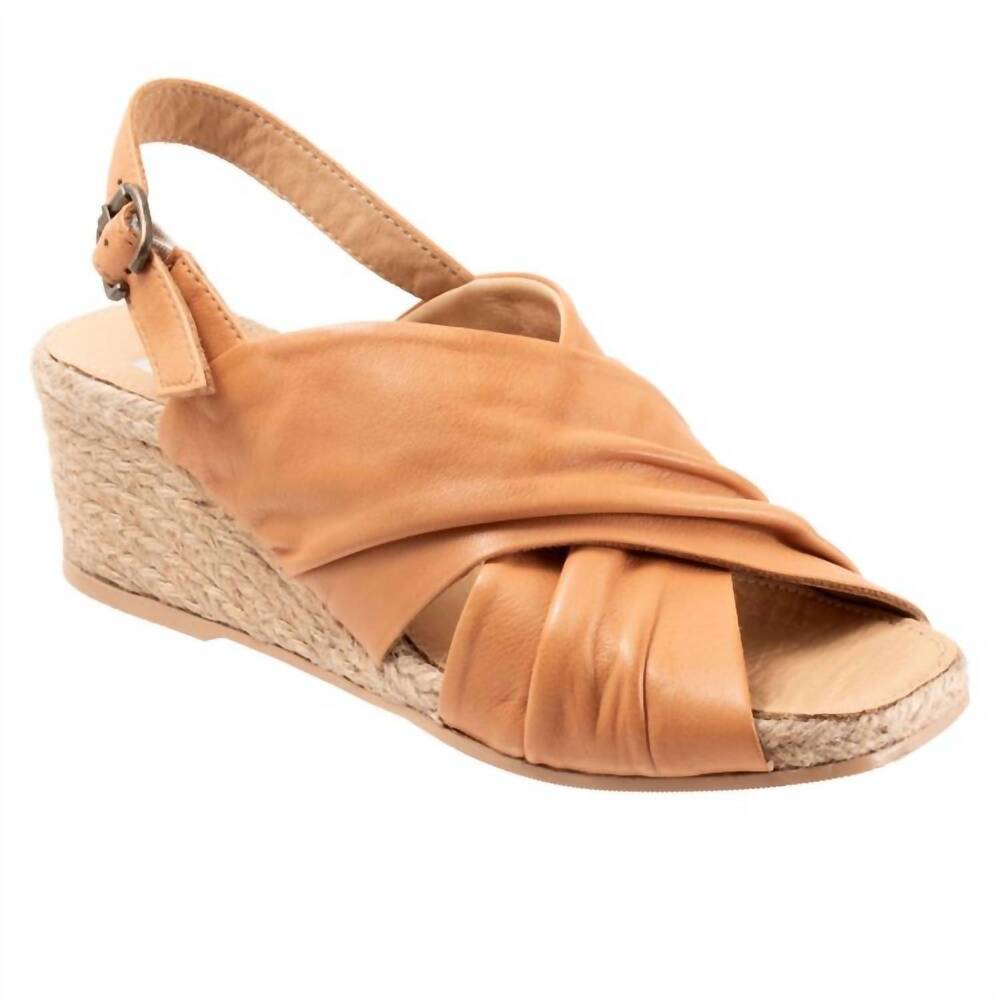NEW BUENO women's jasmin wedge sandals in tan